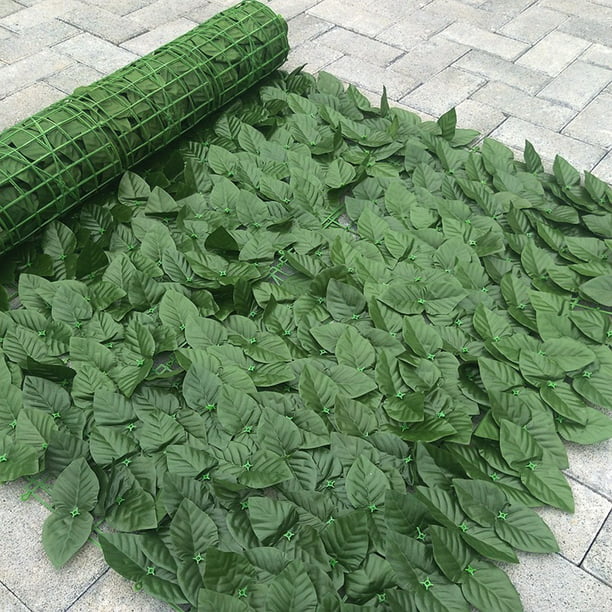 Hedge Fake Leaf Vertical Garden Wall Ivy Mat Fence Artificial Plant Grass 